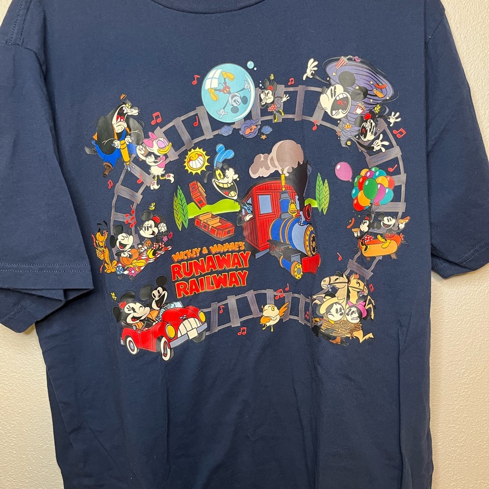 Mickey & Minnie's Runaway Railway Kids T-Shirt - Navy